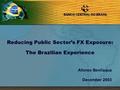 1 Afonso Bevilaqua December 2003 Reducing Public Sector’s FX Exposure: The Brazilian Experience.