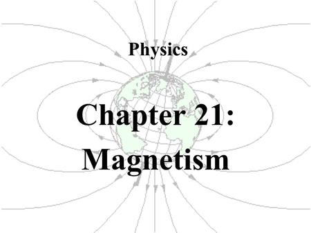 Physics Chapter 21: Magnetism. ☺Magnets ☺Caused by the Polarization of Iron Molecules ☺Material Containing Iron (Fe)