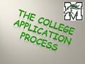  A Few Thoughts About The College Search and College Admissions  The College Application Process  Upcoming Events and Resources  Question and Answer.