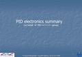 Christophe Beigbeder - SuperB meeting - SLAC Oct 2009 1 PID electronics summary electronics (on behalf of PID electronics group)