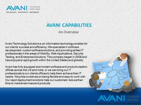 AVANI CAPABILITIES An Overview