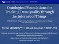 Ontological Foundations for Tracking Data Quality through the Internet of Things. EFMI STC2016: Transforming Healthcare with the Internet of Things Paris,