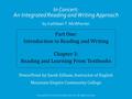 In Concert: An Integrated Reading and Writing Approach by Kathleen T. McWhorter.