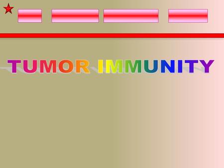 Explain how the immune system of the host responds to the presence of a tumour.