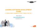 LEADING SOFTWARE DEVELOPMENT TEAMS – 5 THINGS GREAT LEADERS DO, AND 5 THINGS THEY SAY – Marin Bezić Concero d.o.o.