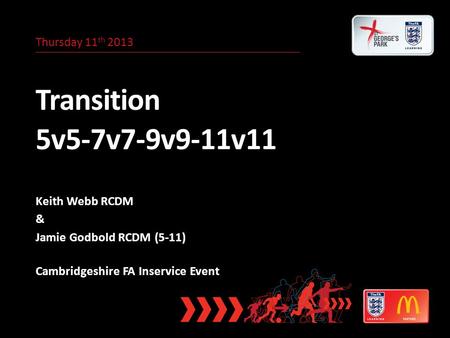 Transition 5v5-7v7-9v9-11v11 Thursday 11th 2013 Keith Webb RCDM &