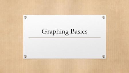 Graphing Basics. Why do we graph? Visual representation of data “Short hand” for presenting large amounts of information at once Easier to visualize trends.