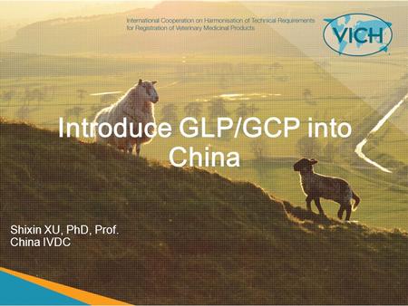 Introduce GLP/GCP into China Shixin XU, PhD, Prof. China IVDC.