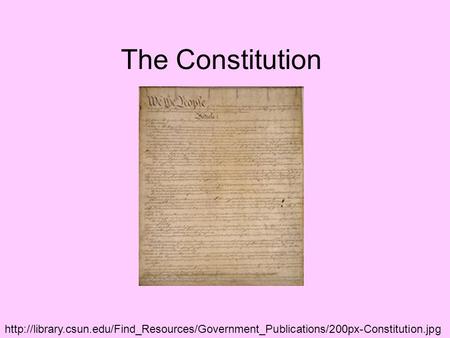 The Constitution