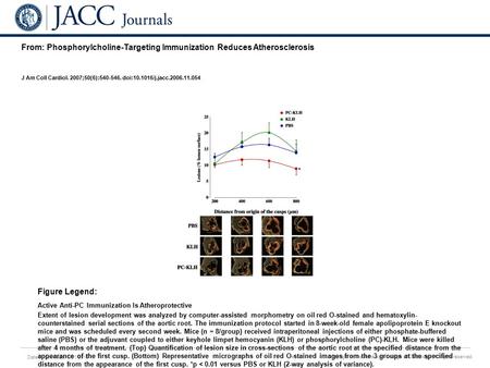 Date of download: 5/31/2016 Copyright © The American College of Cardiology. All rights reserved. From: Phosphorylcholine-Targeting Immunization Reduces.