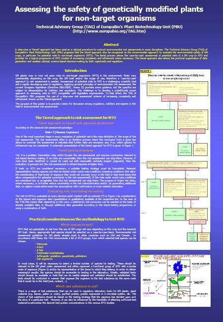 Abstract A step-wise or ‘tiered’ approach has been used as a rational procedure to conduct environmental risk assessments in many disciplines. The Technical.