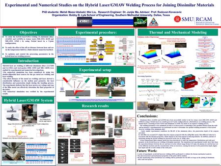 Formation. Introduction To study the hybrid laser/GMA welding of aluminum alloys (AA6061 and AA5456) to Armor steels (MIL-DTL 46100 and MIL-DTL 12560 )