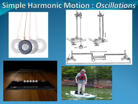 1.To introduce some common examples of simple harmonic motion 2.To define some common terms such as period and frequency 3.To think about the phase relationship.