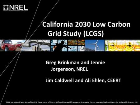 NREL is a national laboratory of the U.S. Department of Energy, Office of Energy Efficiency and Renewable Energy, operated by the Alliance for Sustainable.