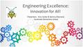 Engineering Excellence: Innovation for All! Presenters: Amy Carter & Sammy Maynard, Southside Elementary School.