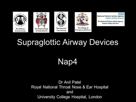 Supraglottic Airway Devices Nap4