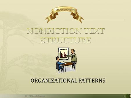 ORGANIZATIONAL PATTERNS UNDERSTANDING 2012 HappyEdugator.