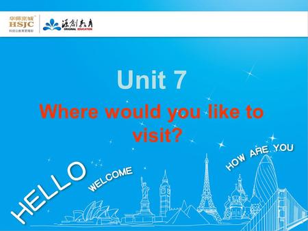 Unit 7 Where would you like to visit?. Period 2 Discuss Where would you like to go on vacation?