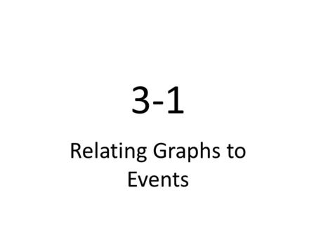 Relating Graphs to Events