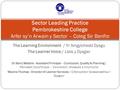 The Learning Environment / Yr Amgylchedd Dysgu The Learner Voice / Llais y Dysgwr Dr Barry Walters - Assistant Principal – Curriculum, Quality & Planning.