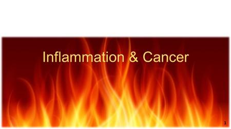 Inflammation & Cancer 1. Chronic Inflammation 2 3.