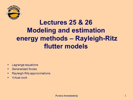 Purdue Aeroelasticity