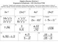 Algebra Review Station 1 Exponents & Radicals – NO CALCULATOR Directions: Simplify each expression without using a calculator. Leave all non-integer answers.