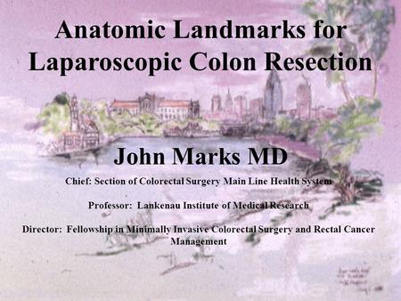 Anatomic Landmarks for Laparoscopic Colon Resection