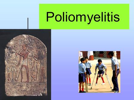 Poliomyelitis. Instructional Objectives: At the end of the lecture the student would be able to: 1-Demonstrate the main clinical characteristics of poliomyelitis.