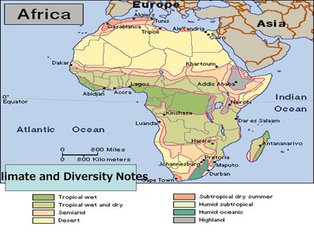 Climate and Diversity Notes