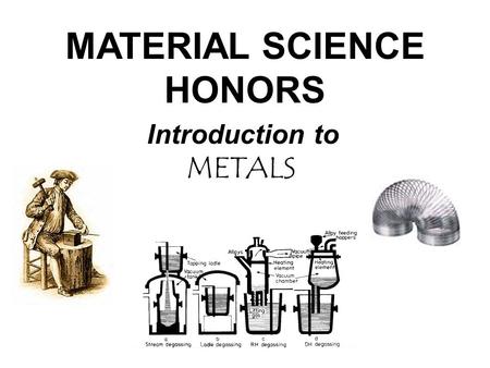 METALS Introduction to MATERIAL SCIENCE HONORS.