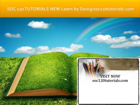 SOC 120 Entire Course (New) For more course tutorials visit www.soc120tutorials.com  SOC 120 Capstone Discussion Question SOC 120 CheckPoint: Urbanization.