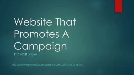 Website That Promotes A Campaign BY ONDER ASLAN