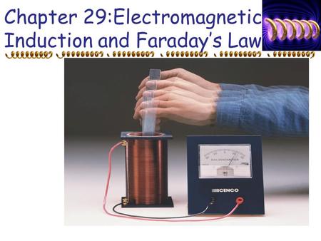 Chapter 29:Electromagnetic Induction and Faraday’s Law