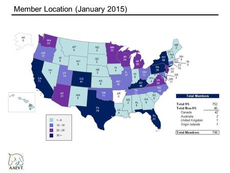 Member Location (January 2015). Regional Contacts (January 2015) ND MI WI MN IA SD NE KS MO OK NM TX AR LA IN IL GA TN KY AL MS WV VA NC SC FL NY VT NH.