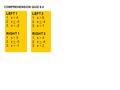 COMPREHENSION QUIZ 6.4 LEFT 1 1. x > 4 2. x > -3 3. x < -2 RIGHT 1 1. x > 3 2. x > -3 3. x < -1 LEFT 2 1. x > 6 2. x > -4 3. x < 1 RIGHT 2 1. x > 4 2.