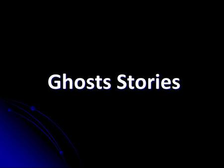 Ghosts Stories. Index 1. The author 2. THE CONFESSION OF CHARLES LINKWORTH 2.1 Characters 2.1 Characters 2.2 Plot 2.2 Plot 3. Personal opinion.