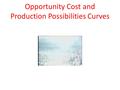 Opportunity Cost and Production Possibilities Curves.