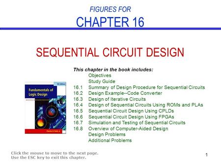 FIGURES FOR CHAPTER 16 SEQUENTIAL CIRCUIT DESIGN