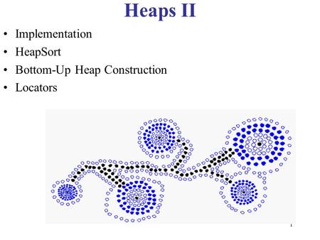 1 Heaps II Implementation HeapSort Bottom-Up Heap Construction Locators.