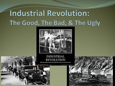 The Industrial Revolution (I.R.) changed the world and American Society = before all things made by hand It started in England around the 1750’s and spread.