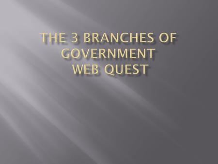 Our Founding Fathers, the framers of the Constitution, wanted to form a government that did not allow one person to have too much authority or control.