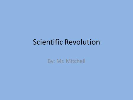 Scientific Revolution