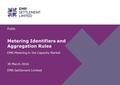 Metering Identifiers and Aggregation Rules 30 March 2016 EMR Settlement Limited EMR Metering in the Capacity Market Public.