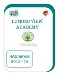 Lomond View Academy Handbook 2015 - 16. Contents Page Letter of IntroductionPage 3 General InformationPage 4 Staff ListPage 5 Staff RemitsPage 6 Staff.