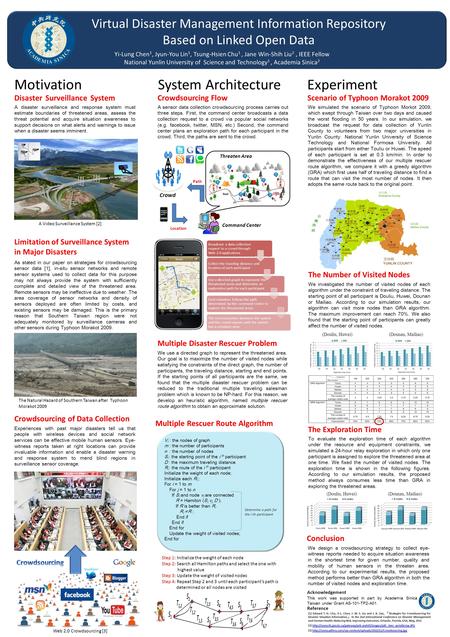 Virtual Disaster Management Information Repository Based on Linked Open Data Yi-Lung Chen 1, Jyun-You Lin 1, Tsung-Hsien Chu 1, Jane Win-Shih Liu 2, IEEE.