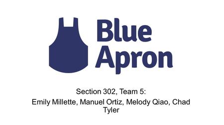 Section 302, Team 5: Emily Millette, Manuel Ortiz, Melody Qiao, Chad Tyler.