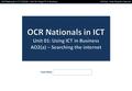 OCR Nationals in ICT (2010) : Unit 01 Using ICT in BusinessAO2(a) – Searching the internet Pupil Name.