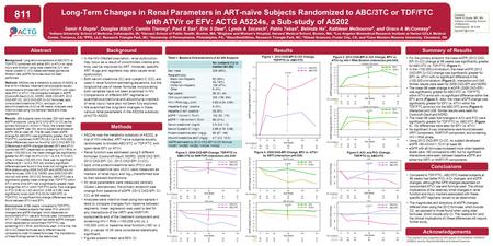 For the primary endpoint, the mean eGFR (2012 CKD- EPI Cr-CC) change at 96 weeks was significantly greater for ABC/3TC vs. TDF/FTC (Figure 1). In the 