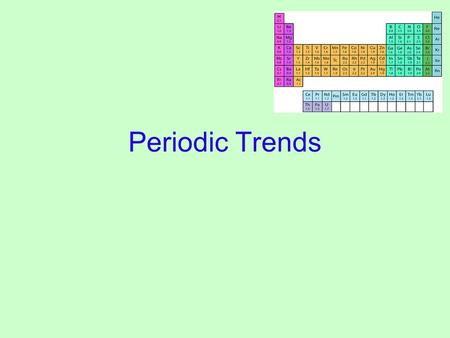 Periodic Trends. Group Trends Group one, Alkali metals Group two, Alkaline earth metals Groups 3-12, Transition metals Group 17, Halogens Group 18, Noble.